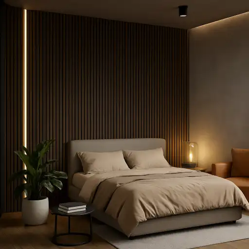 Painel Ripado Laminado Autocolante de EVA | Linha Rustic 